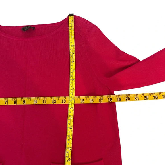 Ann‎ Taylor Pink Pullover Crewneck Knit 3/4 Sleeve Sweater w/ Pockets Size Small - Picture 7 of 9
